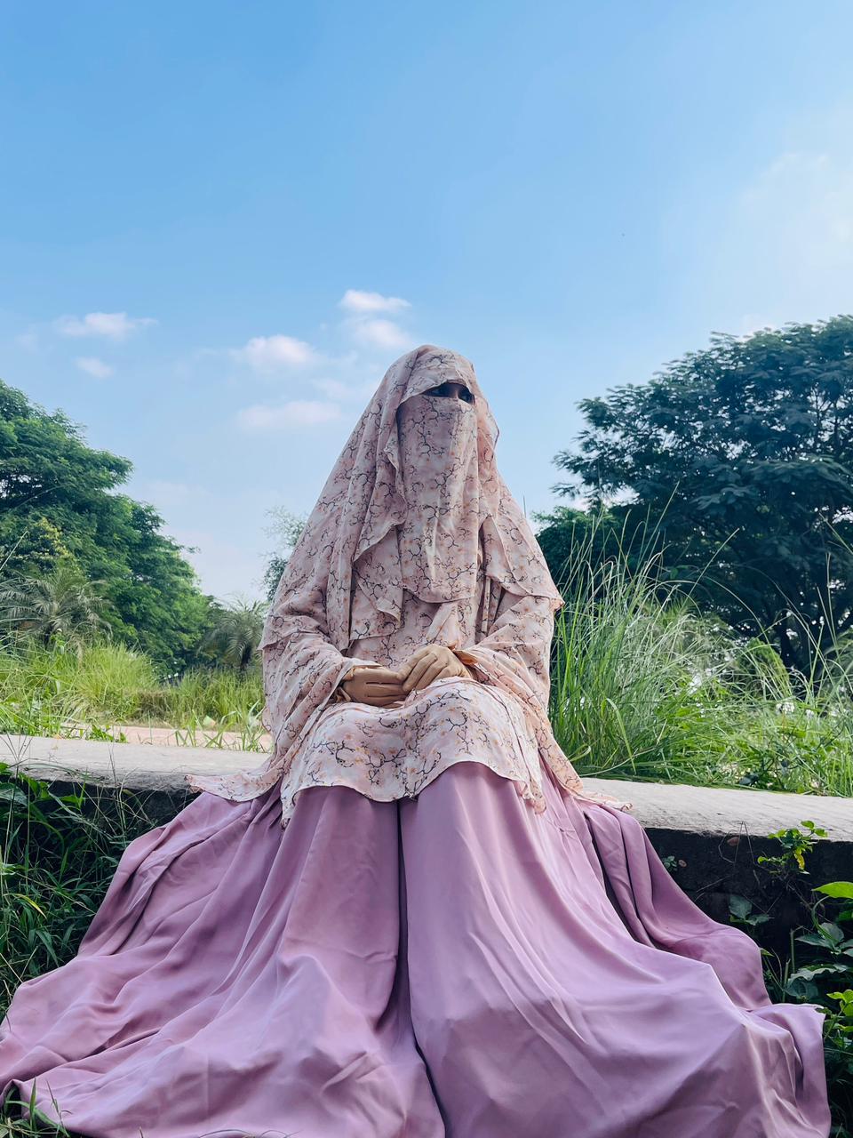 Haya Luxe Borka – Premium Dubai Fabric Full Coverage Abaya with Hijab & Face Cover